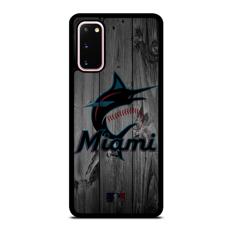 MIAMI MARLINS BASEBALL MLB WOOD LOGO Samsung Galaxy S20 Case Cover