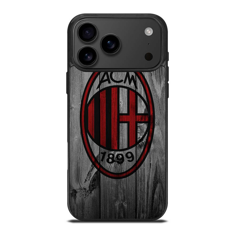 AC MILAN FOOTBALL WOODEN LOGO iPhone 17 Pro Max Case Cover