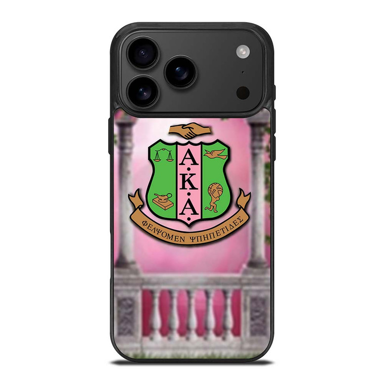 AKA PINK AND GREEN LOGO iPhone 17 Pro Max Case Cover