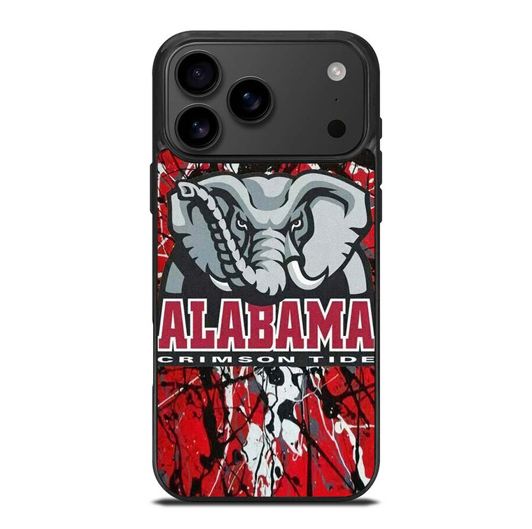 ALABAMA CRIMSON TIDE SPLASHED LOGO iPhone 17 Pro Max Case Cover