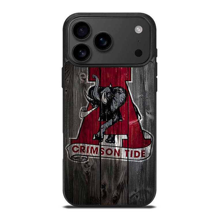 ALABAMA CRIMSON TIDE WOODEN ICON iPhone 17 Pro Max Case Cover
