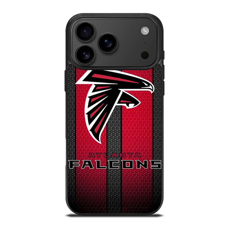 ATLANTA FALCONS METAL LOGO NFL iPhone 17 Pro Max Case Cover
