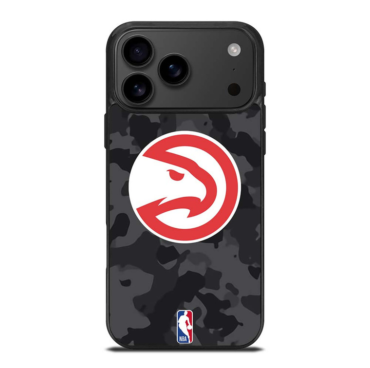 ATLANTA HAWKS BLACK CAMO iPhone 17 Pro Max Case Cover