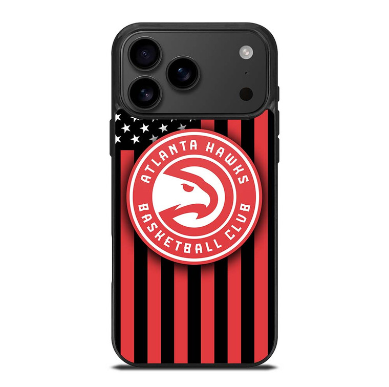 ATLANTA HAWKS NBA USA FLAG iPhone 17 Pro Max Case Cover