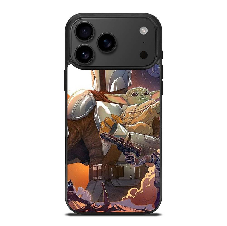 BABY YODA AND MANDALORIAN STAR WARS iPhone 17 Pro Max Case Cover