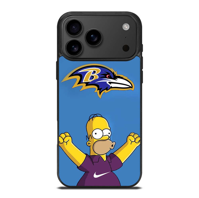 BALTIMORE RAVENS NIKE THE SIMPSONS iPhone 17 Pro Max Case Cover
