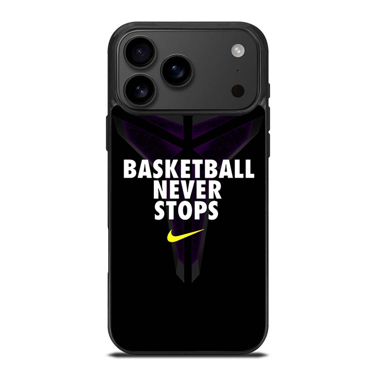 BASKETBALL NEVER STOPS BLACK MAMBA iPhone 17 Pro Max Case Cover