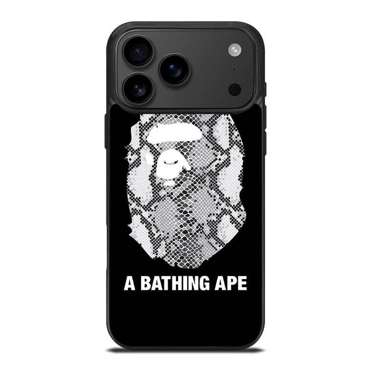BATHING APE SNAKE SKIN iPhone 17 Pro Max Case Cover