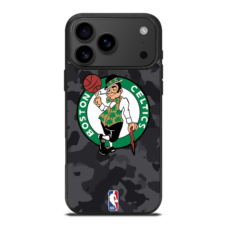 BOSTON CELTICS BLACK CAMO iPhone 17 Pro Max Case Cover