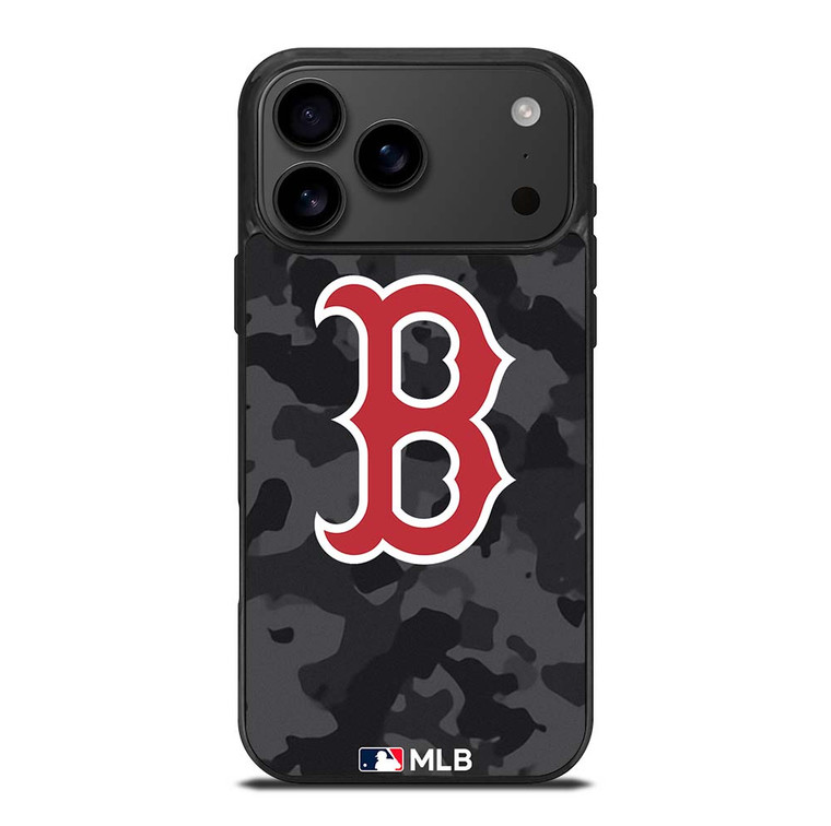 BOSTON RED SOX BASEBALL BLACK CAMO iPhone 17 Pro Max Case Cover