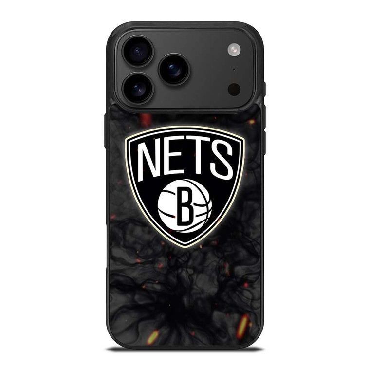 BROOKLYN NETS BASKETBALL NBA FIRE iPhone 17 Pro Max Case Cover