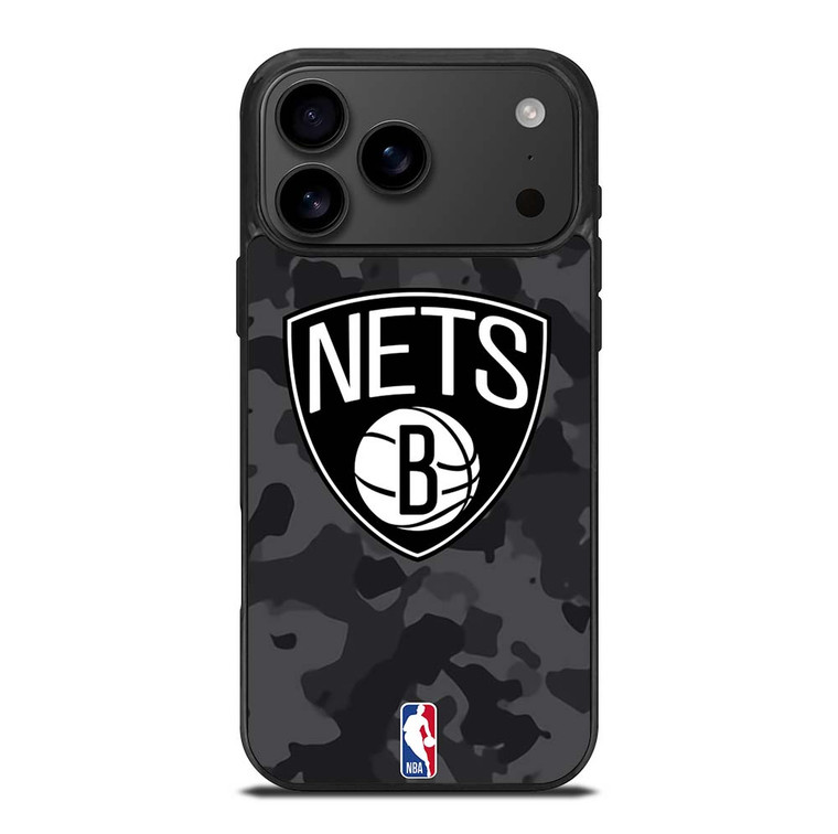 BROOKLYN NETS BLACK CAMO iPhone 17 Pro Max Case Cover