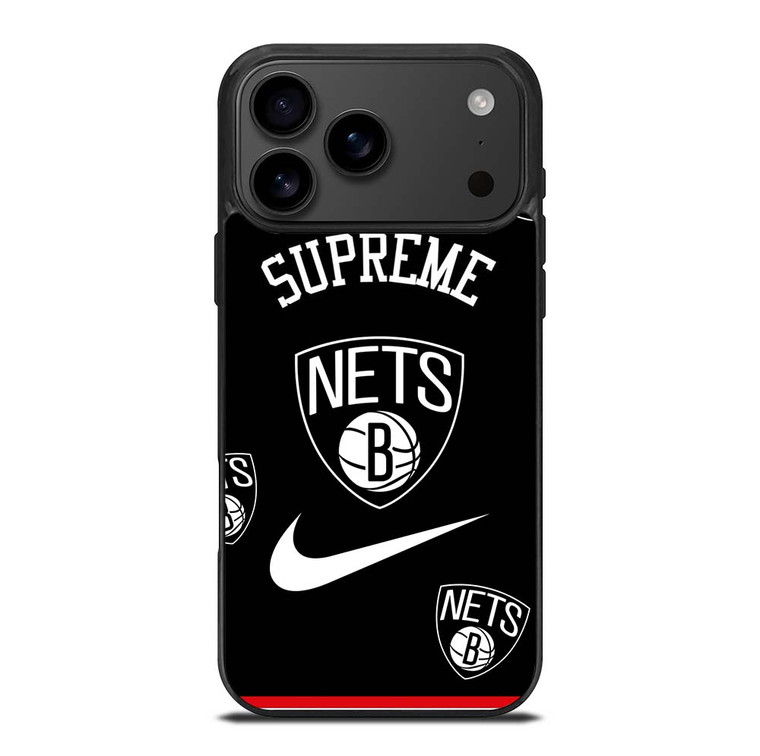 BROOKLYN NETS NBA X SUPREME NIKE iPhone 17 Pro Max Case Cover