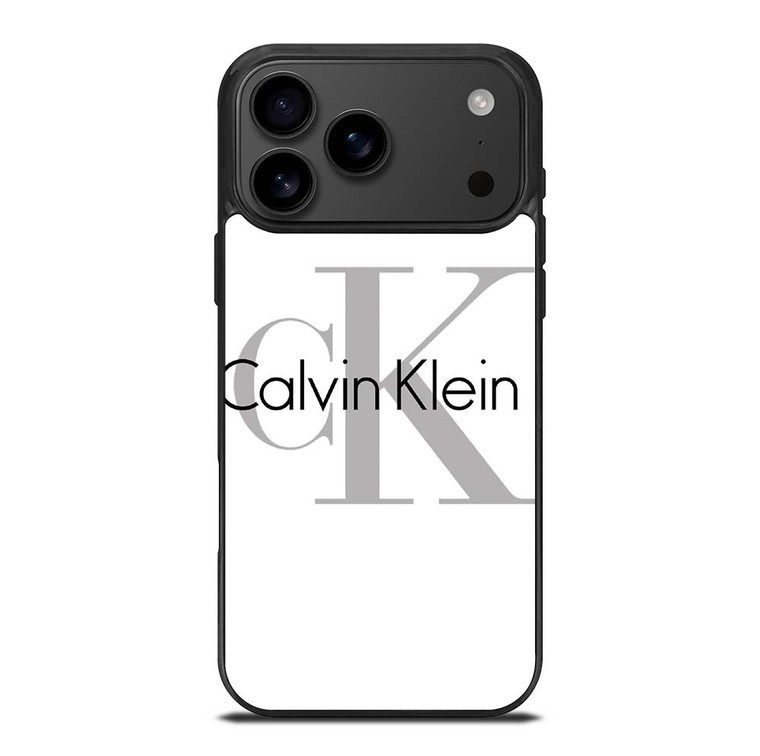CALVIN KLEIN WHITE LOGO iPhone 17 Pro Max Case Cover