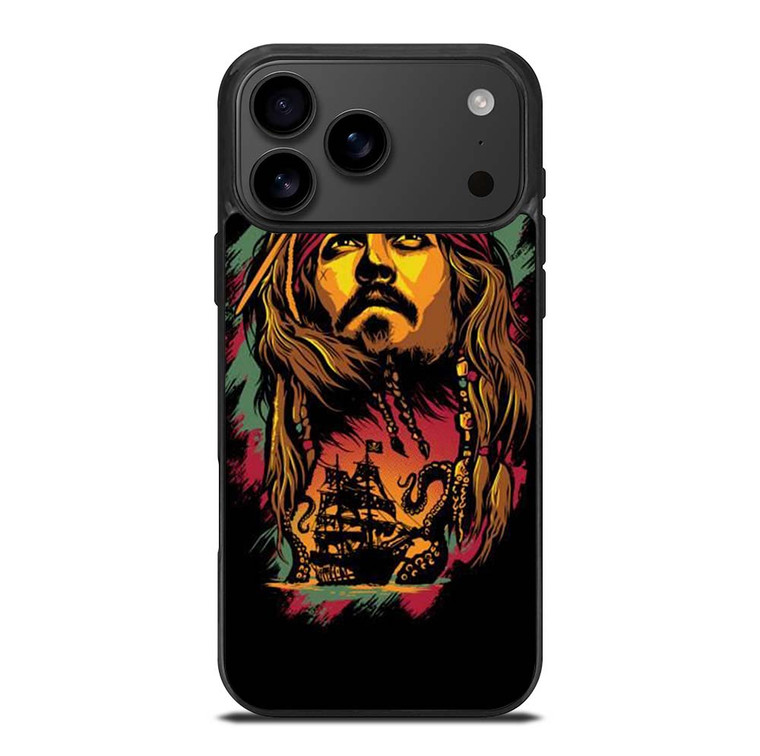 CAPTAIN JACK PIRATES OF THE CARIBBEAN ART iPhone 17 Pro Max Case Cover