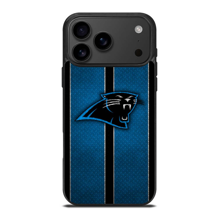 CAROLINA PANTHERS NFL METAL STRIPE iPhone 17 Pro Max Case Cover