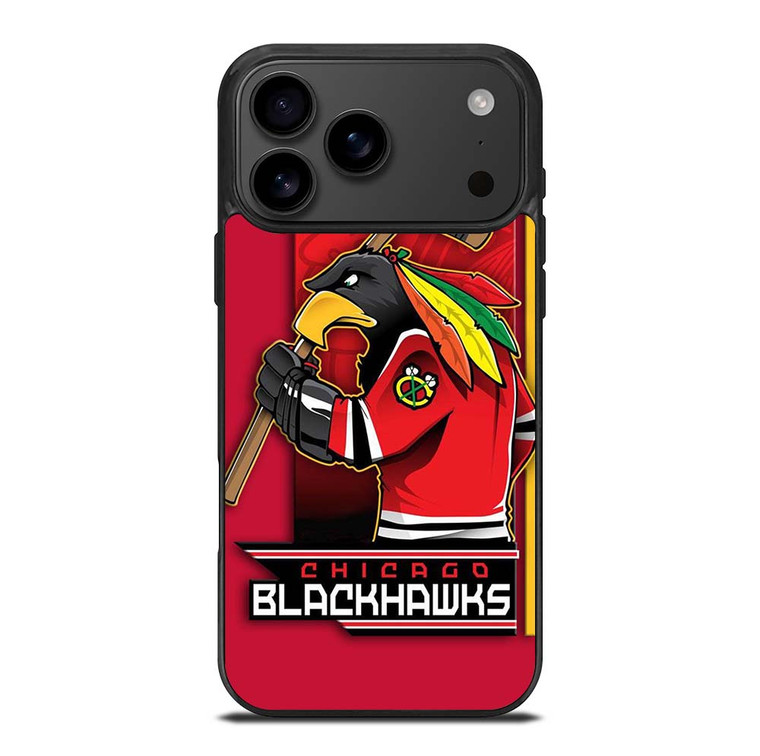CHICAGO BLACKHAWKS HOCKEY TEAM LOGO MASCOT iPhone 17 Pro Max Case Cover