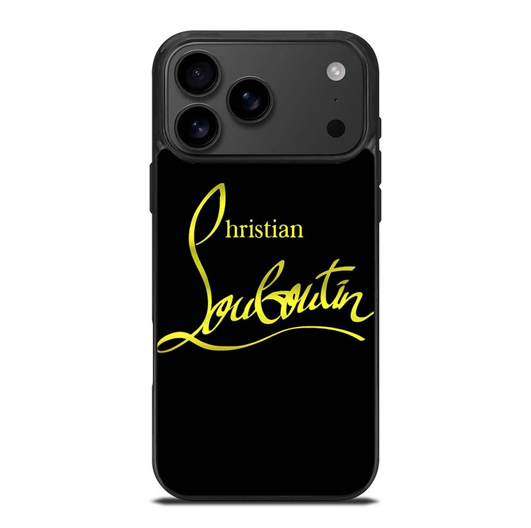 CHRISTIAN LOUBOUTIN GOLD LOGO iPhone 17 Pro Max Case Cover