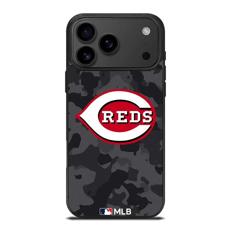 CINCINNATI REDS BASEBALL BLACK CAMO iPhone 17 Pro Max Case Cover