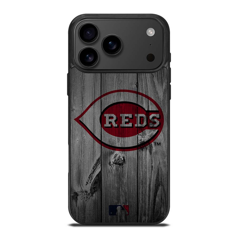 CINCINNATI REDS BASEBALL MLB WOOD LOGO iPhone 17 Pro Max Case Cover