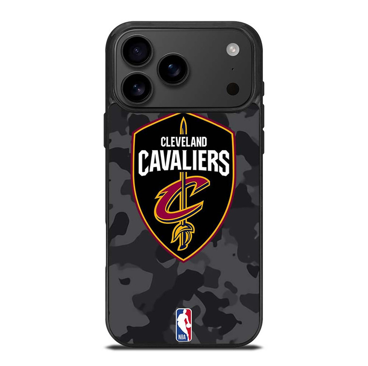 CLEVELAND CAVALIERS BLACK CAMO iPhone 17 Pro Max Case Cover