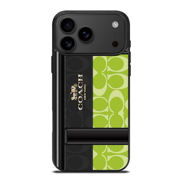 COACH NEW YORK LOGO GREEN BAG iPhone 17 Pro Max Case Cover