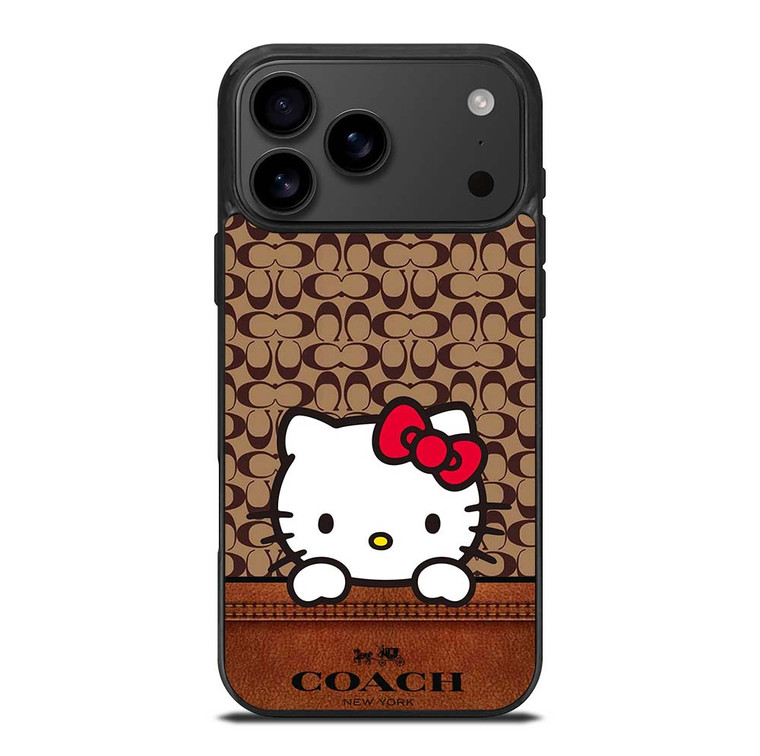 COACH NEW YORK LOGO HELLO KITTY BROWN iPhone 17 Pro Max Case Cover