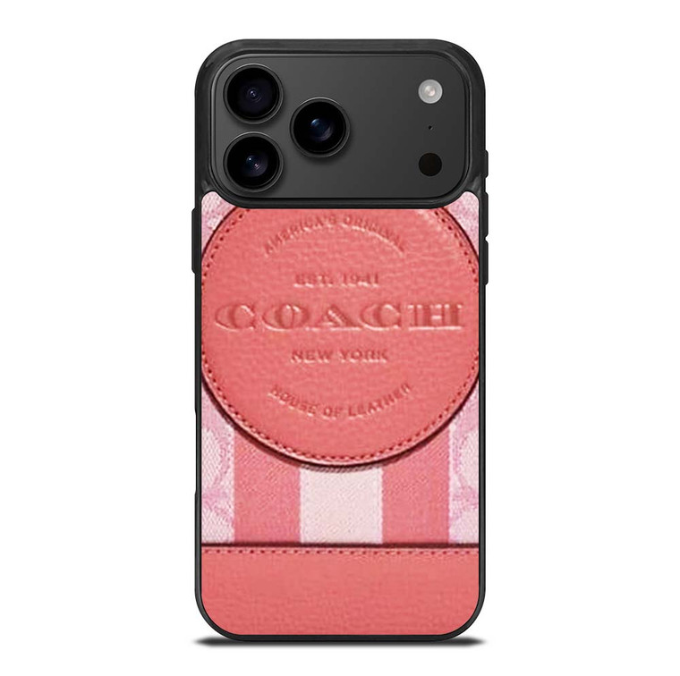 COACH NEW YORK LOGO PINK WALLET iPhone 17 Pro Max Case Cover