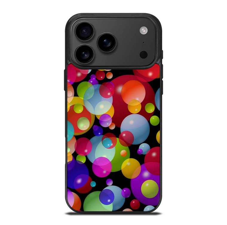 COLURFUL BUBBLES PATTERN iPhone 17 Pro Max Case Cover