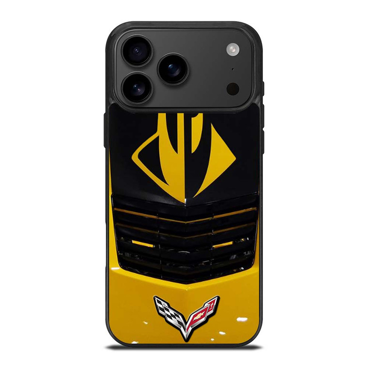 CORVETTE STINGRAY YELLOW GRILLES iPhone 17 Pro Max Case Cover