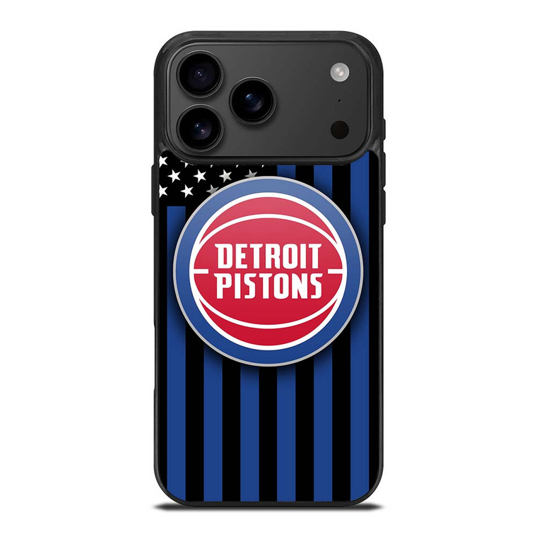 DETROIT PISTONS NBA USA FLAG iPhone 17 Pro Max Case Cover
