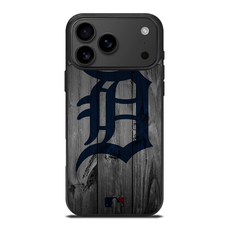 DETROIT TIGERS BASEBALL MLB WOOD LOGO iPhone 17 Pro Max Case Cover