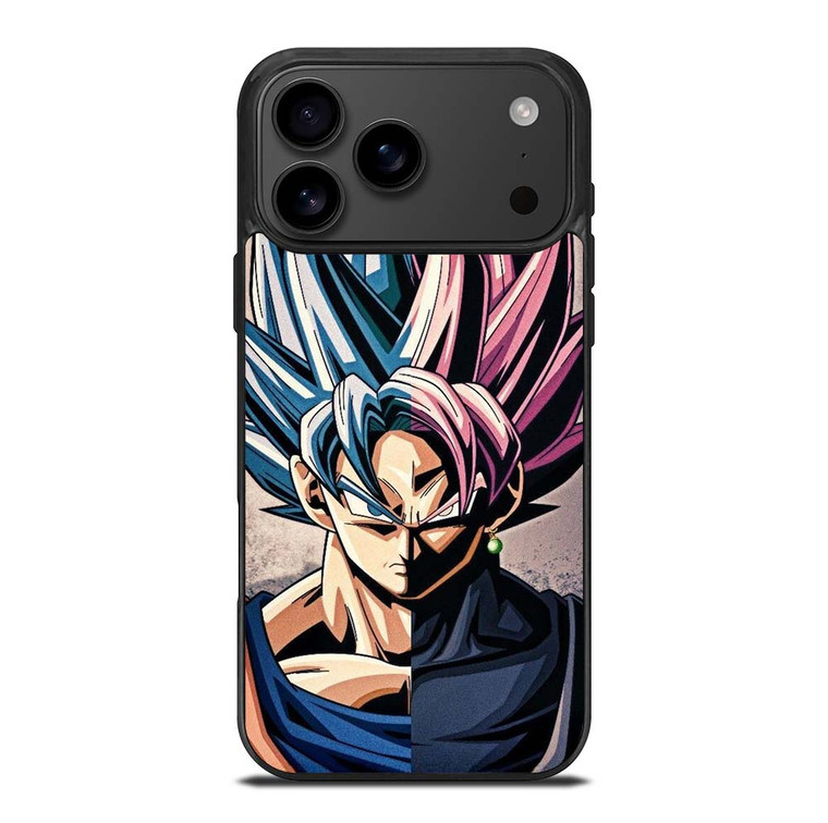 DRAGON BALL GOKU AND BLACK GOKU FACE iPhone 17 Pro Max Case Cover