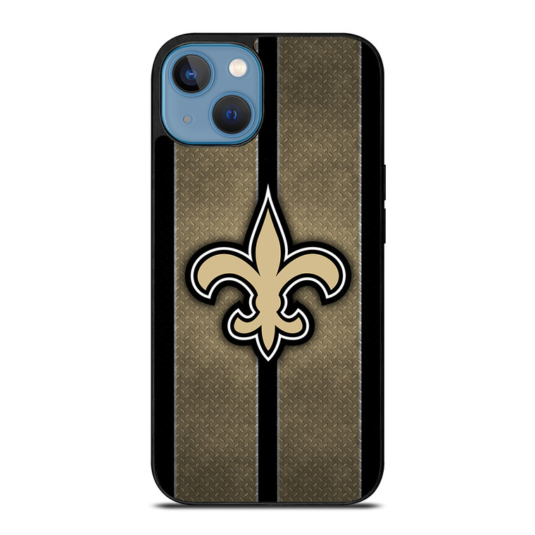 NEW ORLEANS SAINTS NFL METAL STRIPE iPhone 13 Case Cover