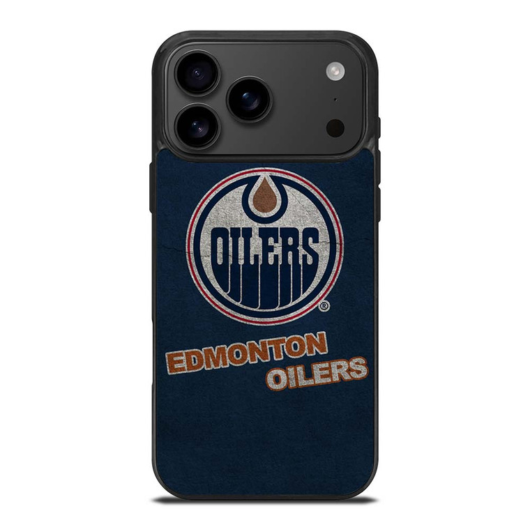 EDMONTON OILERS LOGO BLUE SUEDE iPhone 17 Pro Max Case Cover