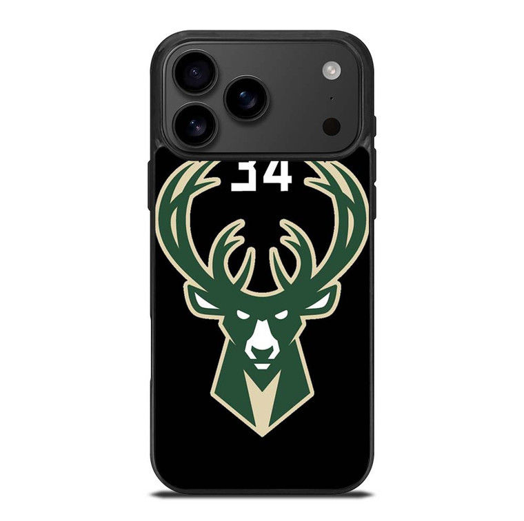 GIANNIS ANTETOKOUNMPO MILWAUKEE BUCKS LOGO iPhone 17 Pro Max Case Cover