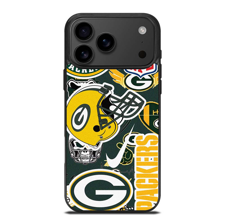 GREEN BAY PACKERS NFL STICKER BOMB iPhone 17 Pro Max Case Cover