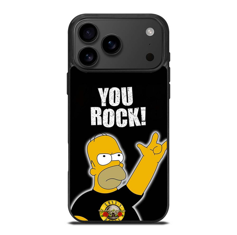 GUNS N ROSES ROCK HOMER SIMPSONS iPhone 17 Pro Max Case Cover