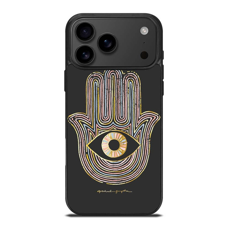 HAMSA EVIL EYE HAND OF FATIMA LOGO iPhone 17 Pro Max Case Cover