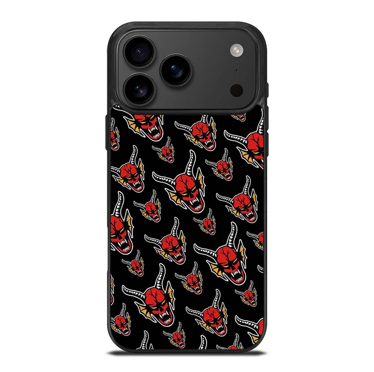 HELLFIRE CLUB STRANGER THINGS PATTERN 2 iPhone 17 Pro Max Case Cover