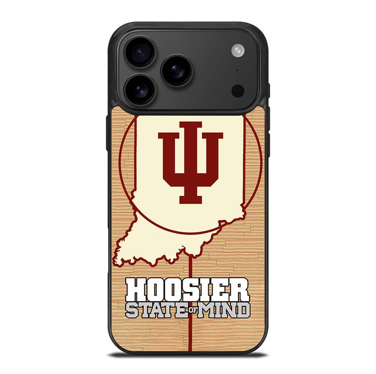 HOOSIER STATE OF MIND INDIANA WOODEN LOGO iPhone 17 Pro Max Case Cover