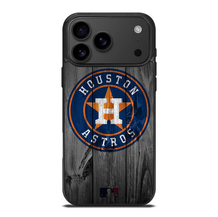 HOUSTON ASTROS BASEBALL MLB WOOD LOGO iPhone 17 Pro Max Case Cover