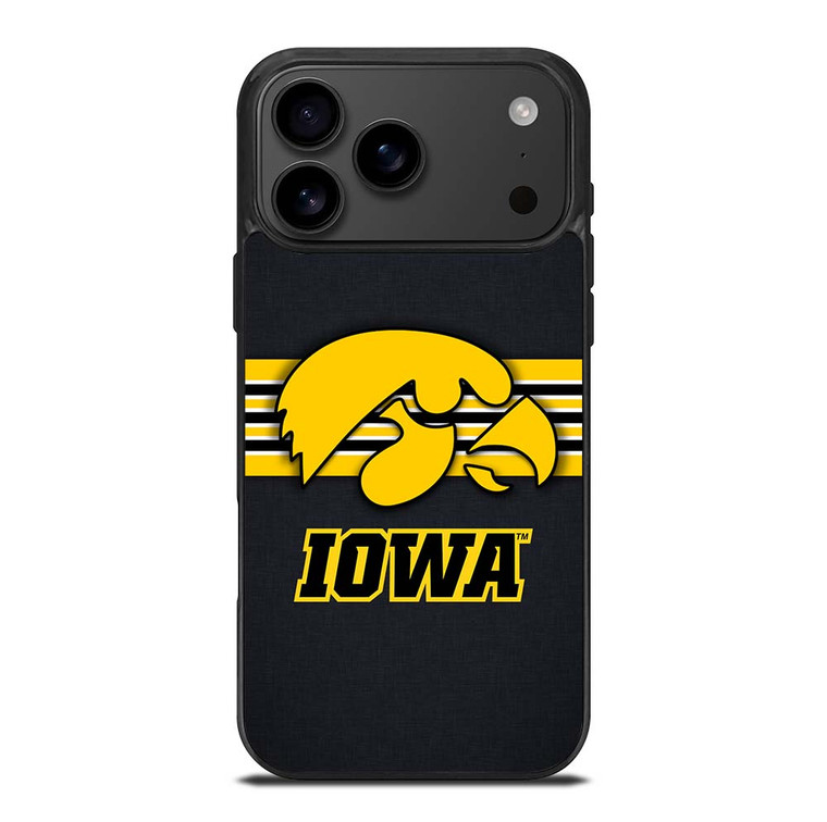 IOWA HAWKEYES STRIPE LOGO iPhone 17 Pro Max Case Cover