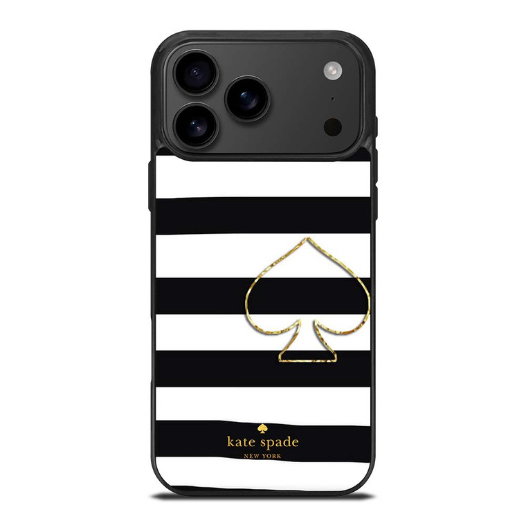 KATE SPADE NEW YORK BLACK STRIPES iPhone 17 Pro Max Case Cover