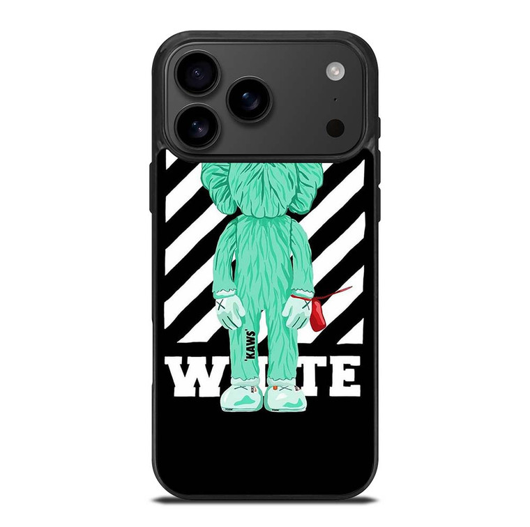 KAWS ICON OFF WHITE LOGO iPhone 17 Pro Max Case Cover