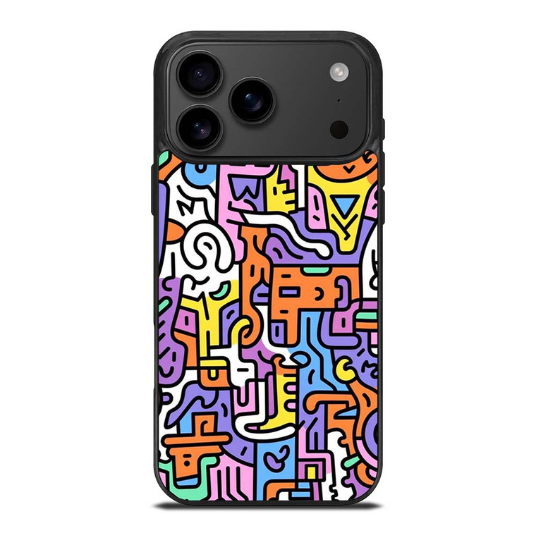 KEITH HARING ART COLORFUL STYLE iPhone 17 Pro Max Case Cover