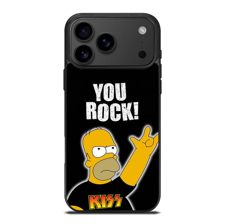 KISS ROCK HOMER SIMPSONS iPhone 17 Pro Max Case Cover