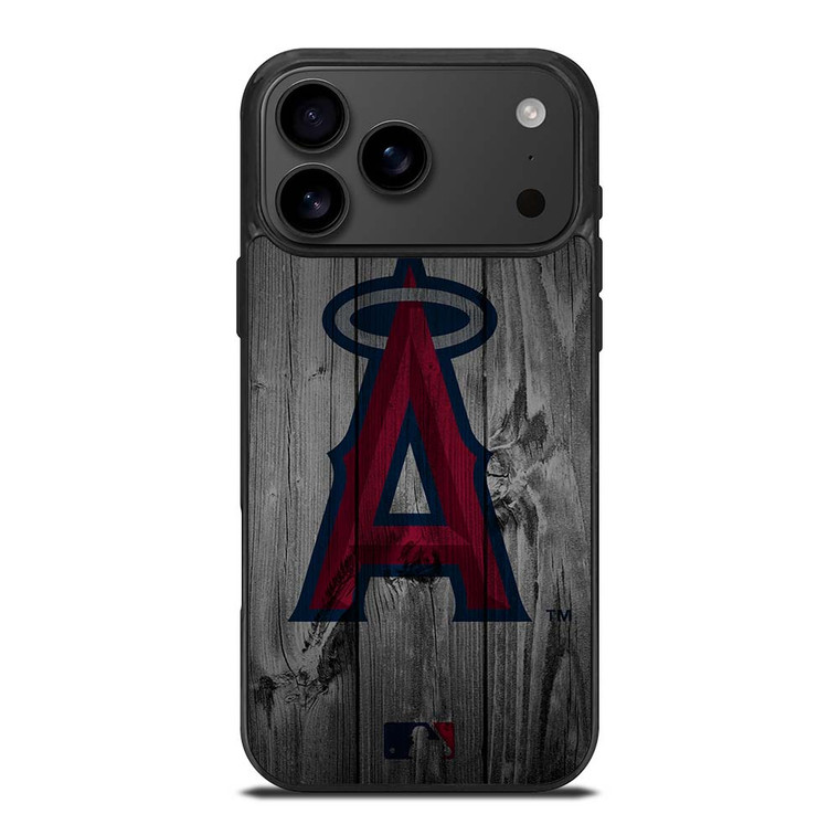 LOS ANGELES ANGELS BASEBALL MLB WOOD LOGO iPhone 17 Pro Max Case Cover