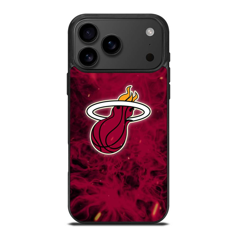 MIAMI HEAT BASKETBALL NBA FIRES iPhone 17 Pro Max Case Cover