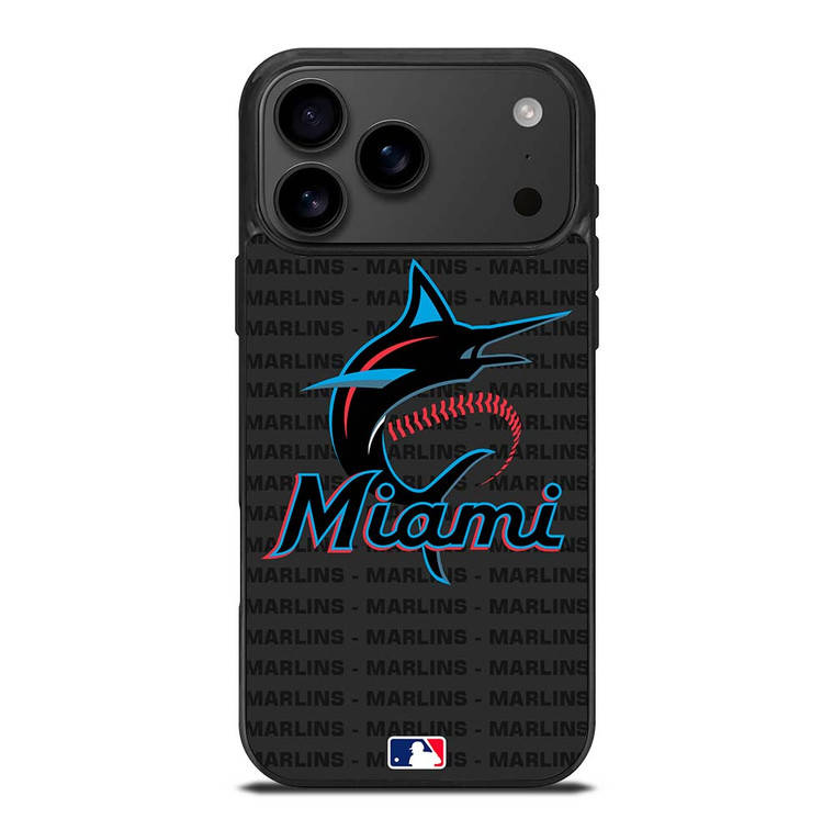 MIAMI MARLINS BASEBALL BLACK iPhone 17 Pro Max Case Cover